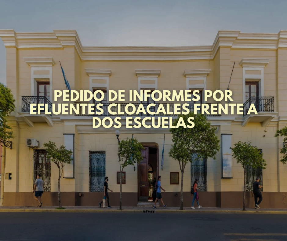 Pedido de informes por efluentes cloacales frente a dos escuelas